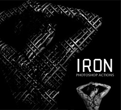 极品PS动作－铁网面具(含高清视频教程)：Iron Photoshop Actions